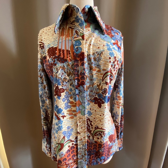 Retro Button Down, Large Collar, Vintage Look By Ship n' Shore - 18 - Picture 5 of 14